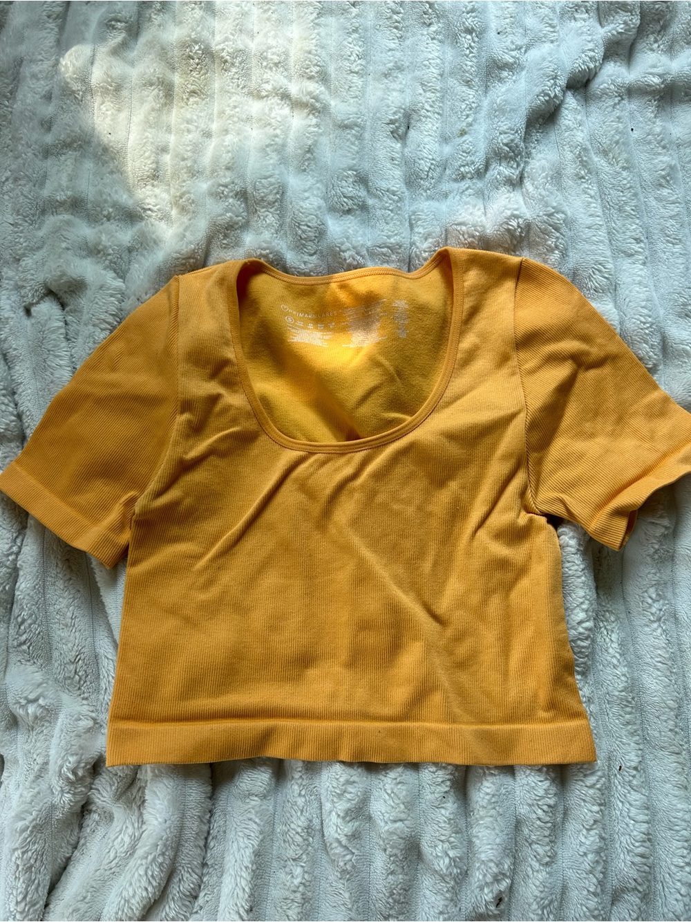 Primark Yellow Scoop-Neck Crop Top